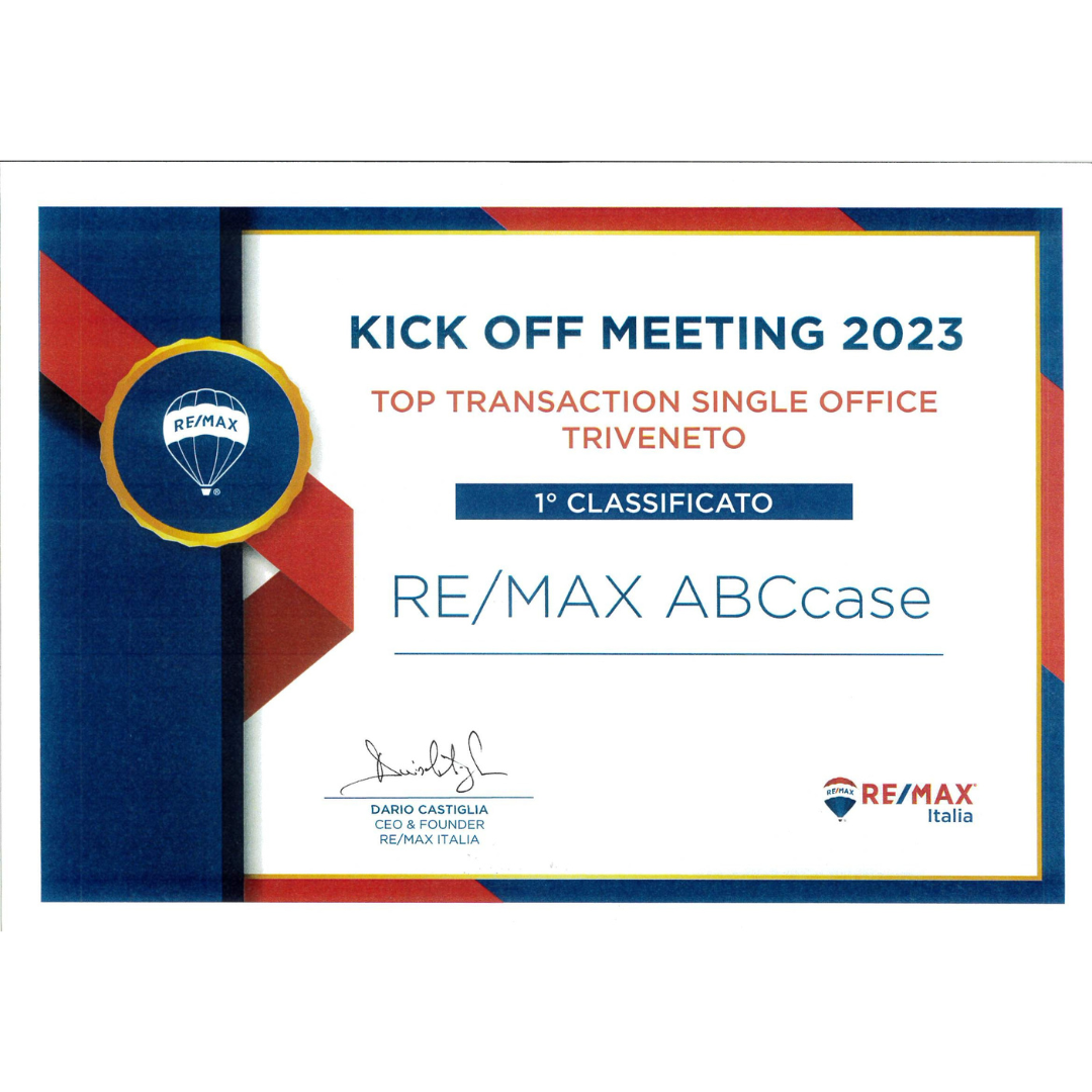 Premio RE/MAX 2023 Kick Off Commission