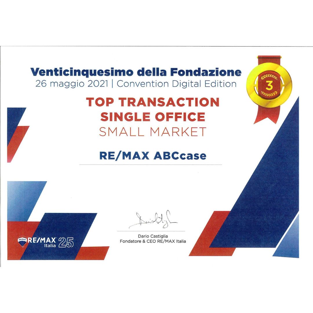 Premio RE/MAX Top Transaction 2021